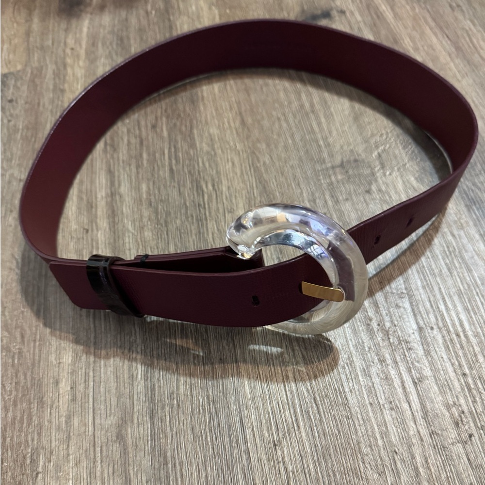 Lizzie Fortunato Belt in Red with CLEAR Buckle